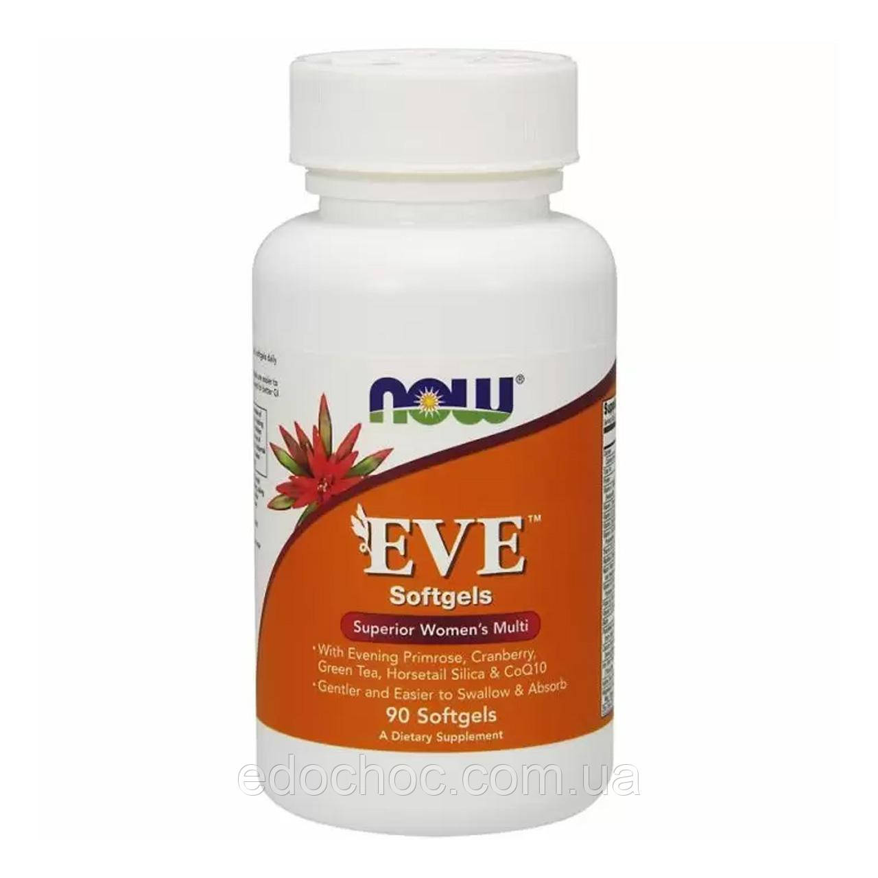 Вітаміни для жінок, EVE Women's Multi, Now Foods, чудовий комплекс, 90 капсул NOW-03802