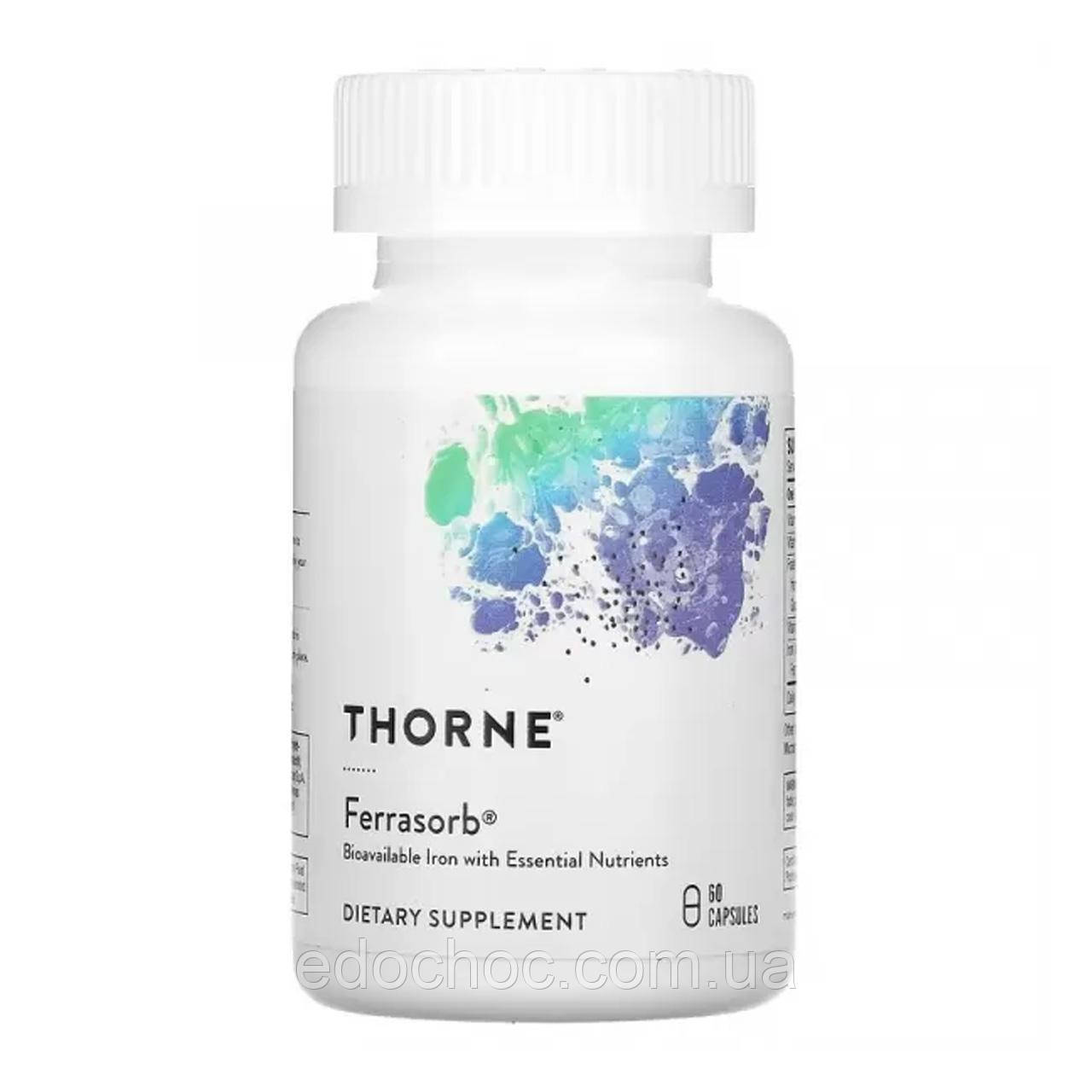 Будівельна формула крові, Ferrasorb, Thorne Research, 60 капсул THR-75003