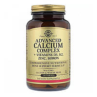 Комплекс кальция + витамины D3, K2, цинк, бор, Calcium Complex, Solgar, 120 таблеток