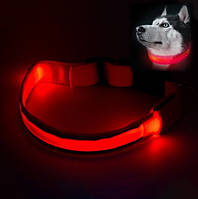 Нашийник для собак що світиться Animal Led Red Розмір XL