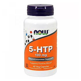 5-HTP, 5-гідрокситриптофан, 5-HTP, Now Foods, 100 мг, 60 вегетаріанських капсул