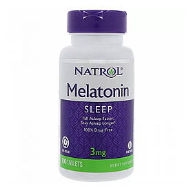 Мелатонін, Melatonin TR, Natrol, 3 мг, 100 таблеток