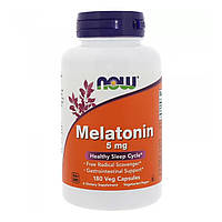 Мелатонин, Melatonin, Now Foods, 5 мг, 60 вегетарианских капсул