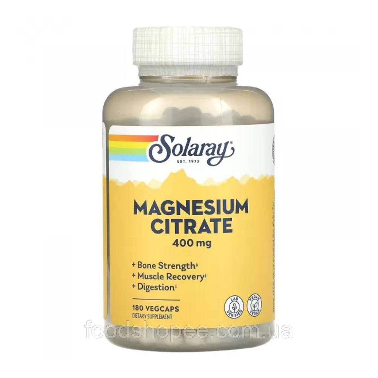 Цитрат магнію (Magnesium Citrate) 400 мг 180 капсул