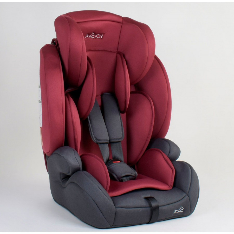 Дитяче автокрісло система ISOFIX JOY 61364 універсальне, група 1/2/3, вага дитини від 9-36 кг, чорно-червоне