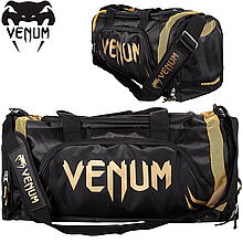 Сумка для тренувань Venum Trainer Lite Sport Bag Black Gold об'єм 63 літри (68x33x26 см.)