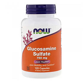Глюкозамін сульфат, Glucosamine Sulfate, Now Foods, 750 мг, 120 рослинних капсул