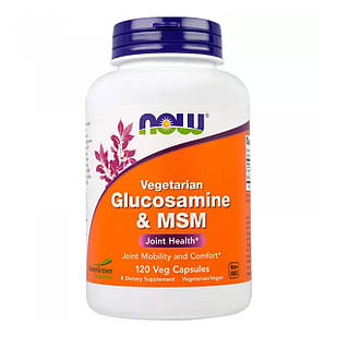 Глюкозамін та MSM, Glucosamine & MSM, Now Foods, 120 вегетаріанських капсул