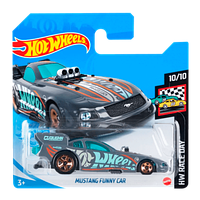 Машинка Базовая Hot Wheels Mustang Funny Car Treasure Hunts HW Race Day 1:64 GTC94 Dark Grey 1шт