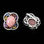 Срібні сережки з рожевим ОПАЛОМ і САПФІРАМИ (натуральний), срібло 925 пр., фото 2