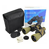 Потужний бінокль Baigish W9 20X50 для полювання і риболовлі чудовий туристичний бінокль із чохлом, фото 10
