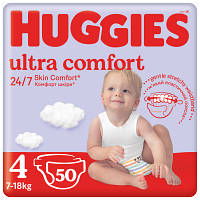 Підгузок Huggies Ultra Comfort 4 (7-18 кг) Jumbo для мальч. 50 шт (5029053567587)
