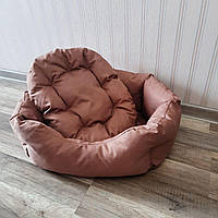 Диван лежак для собак і кішок зі знімною подушкою антикіготь, Спальні місця для хатніх тварин Моко L