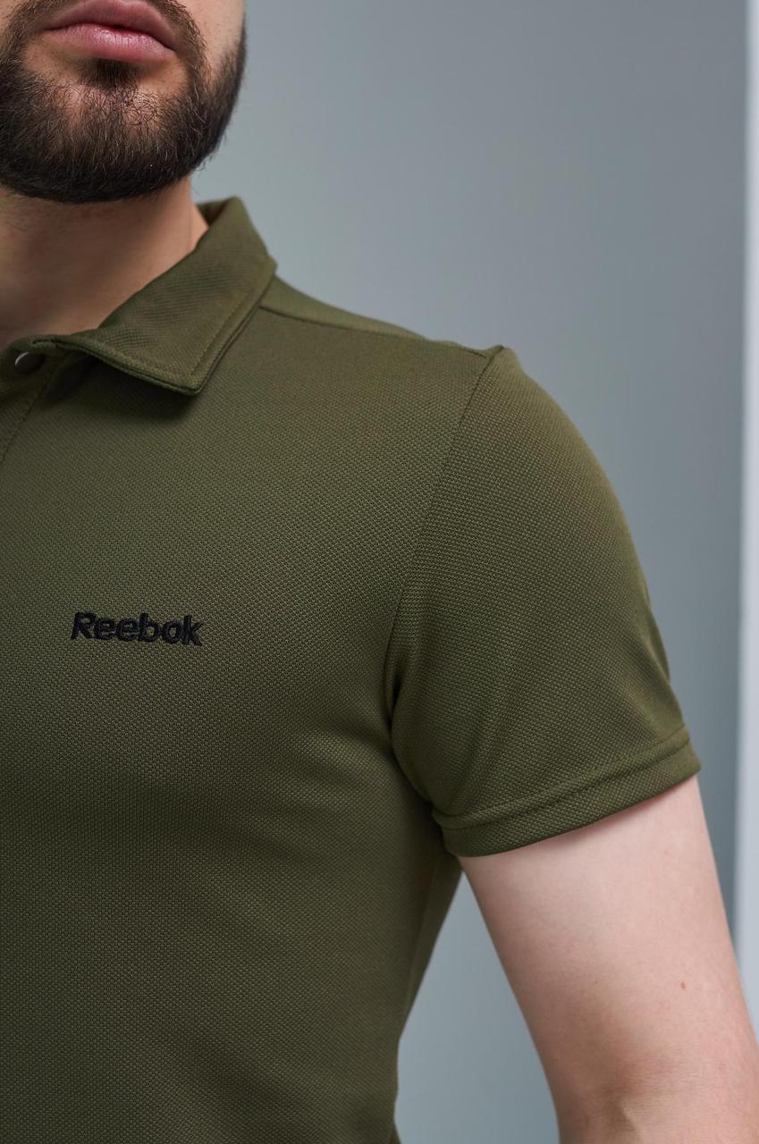 Футболка Polo Reebok хаки - фото 9 - id-p1886574069