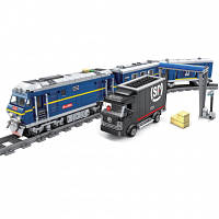 Конструктор ZIPP Toys Поезд DF11 Z с рельсами, синий на радиоуправлении (98220) - Топ Продаж!