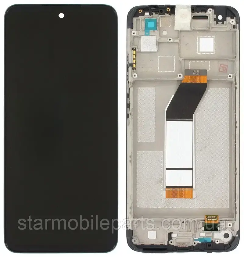 Дисплей Xiaomi RedMi 10 (2021) | 21061119DG | 21061119AG | 21061119AL з тачскрином та рамкою, чорний | модуль, фото 1