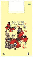 Пакет типа майка полиэтиленовый(34*58)Бабочка(5ветов)''Комсерв''(100 шт)Кулек цветной с рисунком и ручками