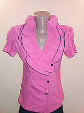 Блуза жіноча Fashion з коротким рукавом р. 42 Рожевий