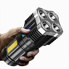Ліхтарик ручної акумуляторний X509 4LED+COB