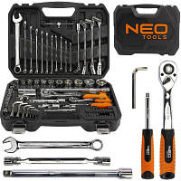 Набор инструментов Neo Tools 1/2", 1/4", CrV, 77 шт. (08-915) - Топ Продаж!