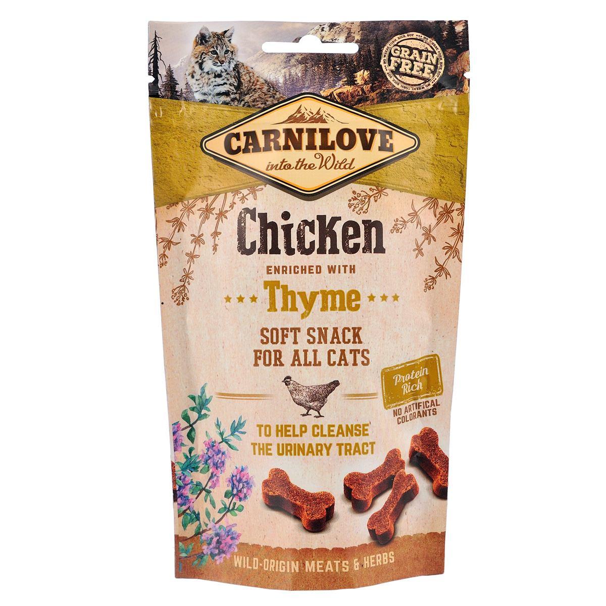 Ласощі для котів з куркою та чебрецем Carnilove Cat Semi Moist Snack 50 г, фото 1