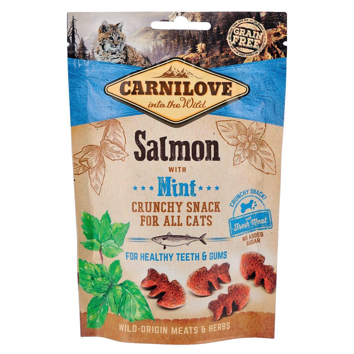 Ласощі для кішок з лососем та м'ятою Carnilove Cat Semi Moist Snack 50 г, фото 1