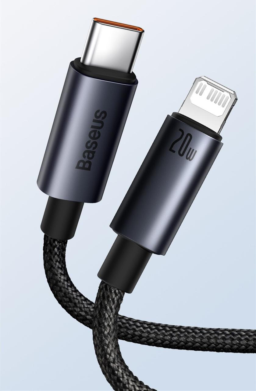 Кабель зарядный Baseus USB Type C - Lightning PD 20 Вт Fast Charging Cable for iPhone 1 м Black (CAJY010501)