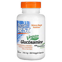 Веганский глюкозамин и хондроитин, Doctor's Best "Vegan Glucosamine with Glucosamine" 750 мг (180 капсул)