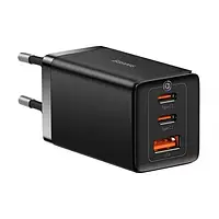 Зарядное устройство СЗУ Baseus GaN5 Pro 2xUSB-C + USB 65 W Black (CCGAN65E5)