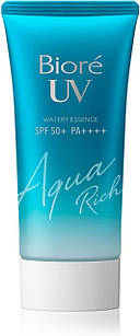 Kao Biore UV  Aqua Rich Watery Essence водостійкий сонцезахисний крем SPF 50+ PA++++, 50 г