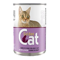 Влажный корм для котов Golden Cat с печенью 415 гр