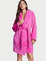 ХАЛАТ ЖІНОЧИЙ ПЛЮШОВИЙ VICTORIA'S SECRET SHORT COZY ROBE рожевий XS/S