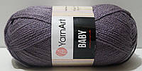 Нитки пряжа для вязания акриловая BABY YarnArt Беби Ярнарт № 852 - пепельный фиолет