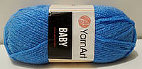 Нитки пряжа для вязания акриловая BABY YarnArt Беби Ярнарт № 600 - средний голубой