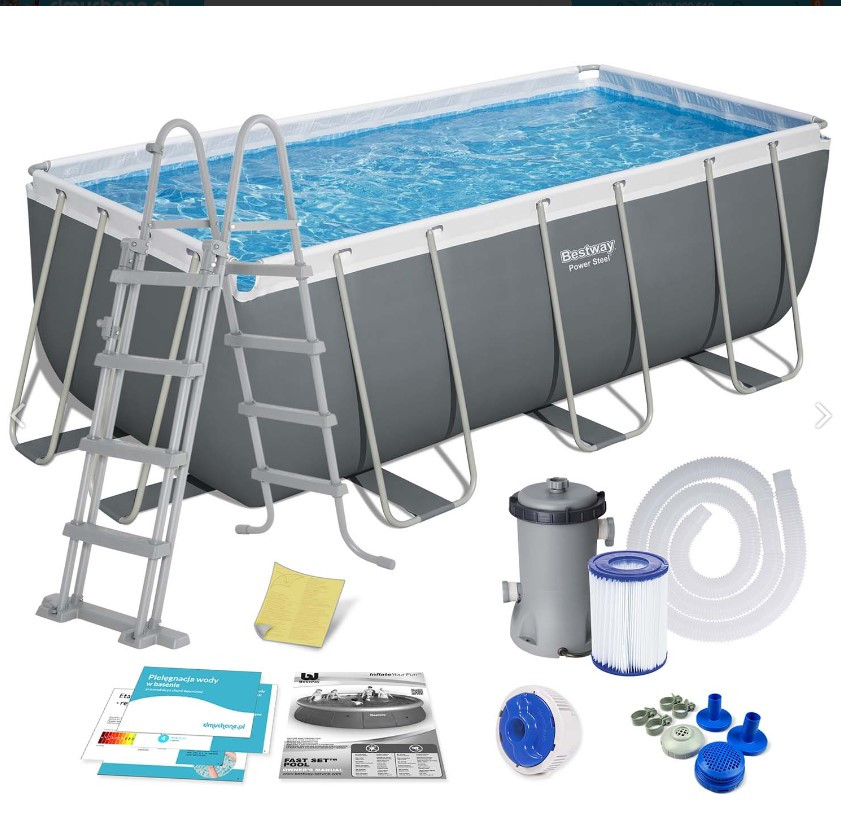 Купить Bestway 56456 бассейн 412 х 201 х 122 см, ф-р насос, лестница 20 ...