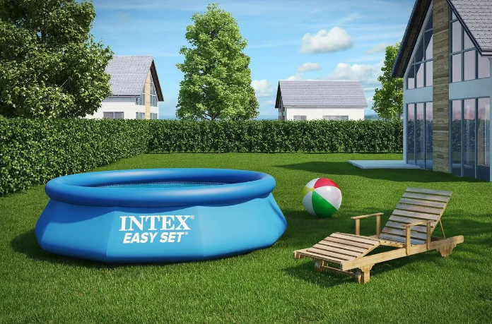 Большой семейный бассейн Intex 244х61см на садовый участок для взрослых и детей с фильтр-насосом объём=1942л - фото 9 - id-p1886670953