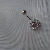 Срібна сережка для пірсингу Королева Срібний пірсинг