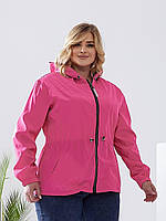 Жіноча демісезонна парк Батал арт А101 / демісезонна куртка / яскраво рожевий/ рожевий колір