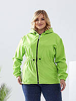 Жіноча демісезонна куртка/ вітрівка арт А101 / зелений салатовий/ зеленого кольору/ яблоко