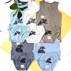 Набір білизни для хлопчика донелла від 6 до 7 років Donella комплект майка труси для хлопчика ціна за 1шт