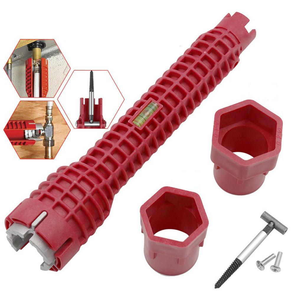 Сантехнічний ключ 8 в 1 | для важкодоступних місць | трубний гайковий торцевий ключ, фото 1