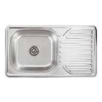 Кухонная мойка из нержавеющей стали Platinum ДЕКОР 7642 (0,8/180 мм)