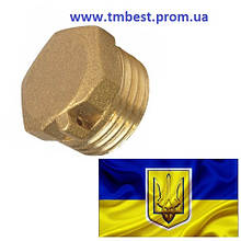 Заглушка 1-1/2"Н під пломбу латунна