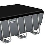 Басейн Bestway 56670 каркасний 488 х244 х122 фільтр-насос, сходи, тент, фото 3