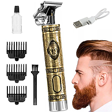 Машинка для стрижки волосся WS-T99, з USB та насадками / Акумуляторний триммер для волосся, бороди та вусів, фото 3