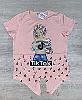 Футболка для девочки Тик Ток Breeze 14140 164 см Персиковый