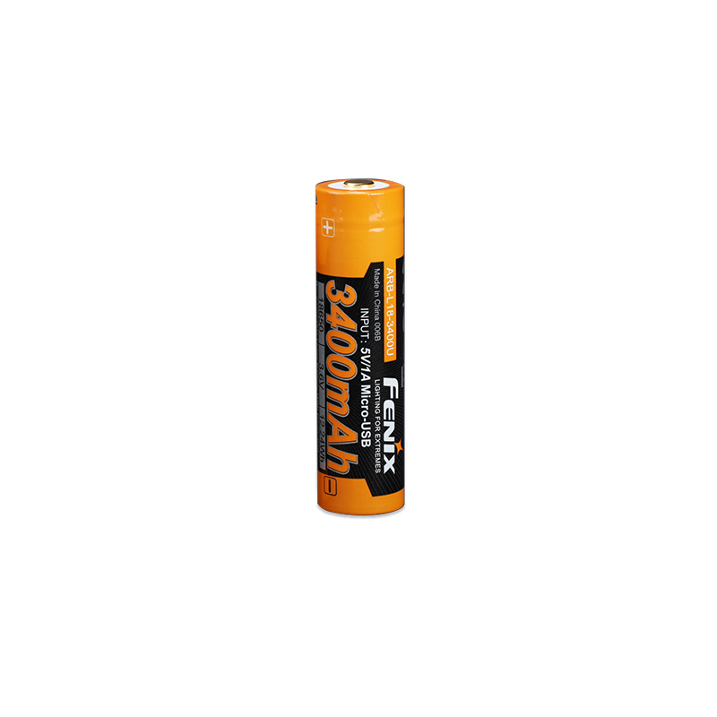 Акумулятор 18650 Fenix (3400 mAh) micro usb заряджання