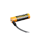 Акумулятор 18650 Fenix (3400 mAh) micro usb заряджання, фото 3
