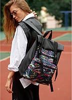 Жіночий рюкзак Sambag RollTop One з принтом "ABSTRACT"