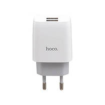 СЗУ блок Hoco C73A (2USB/ 2.4A) + кабель Micro USB білий, фото 3